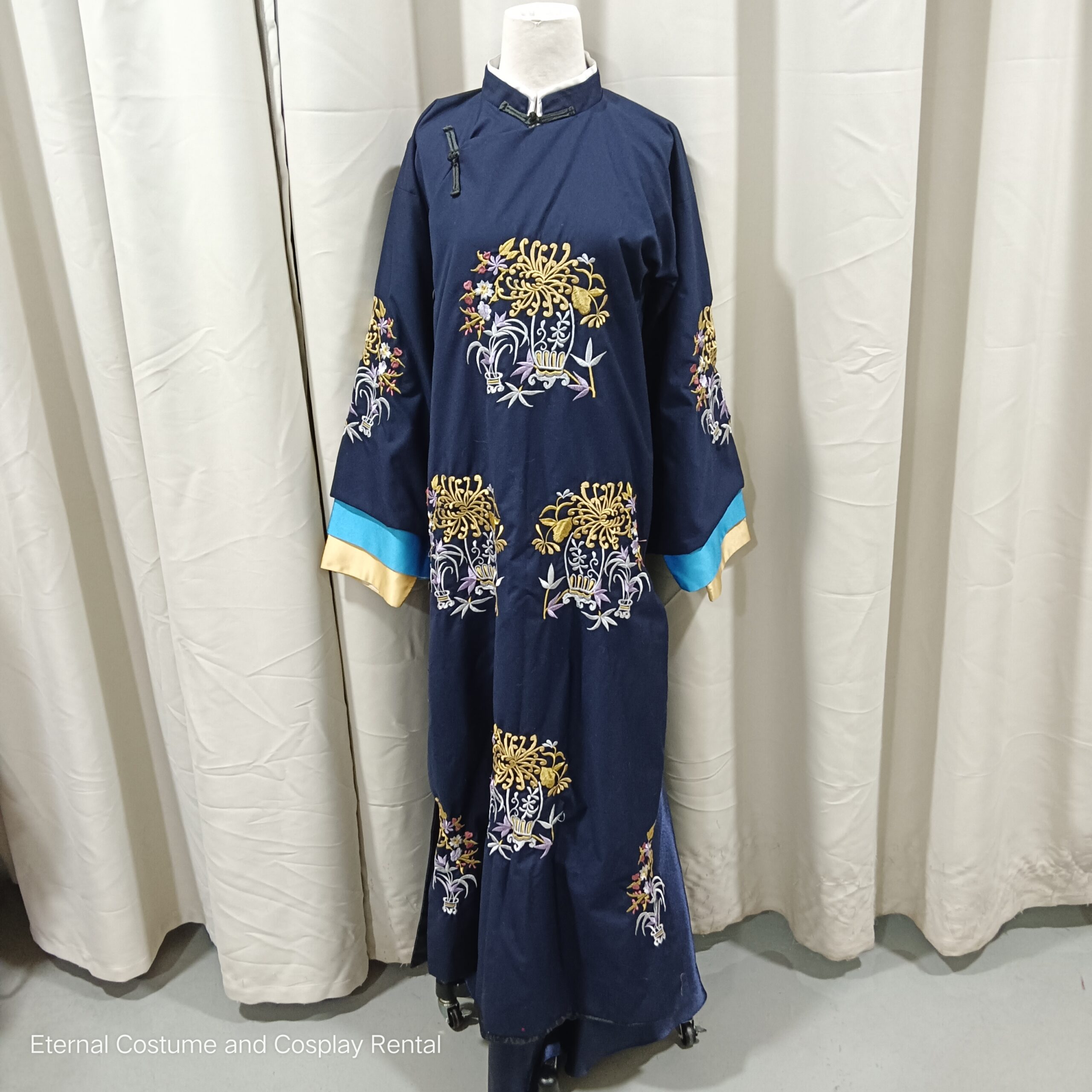 CHINESE Qing Dynasty Palace Concubine Costume Dark Blue YanXiGongLue Drama Story of YanXi Palace 延禧攻略魏璎珞 Free Size High Quality for Rent