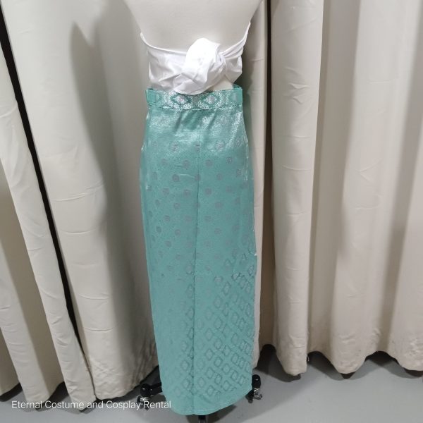 White Turquoise Thailand Costume for Female Size M-L for Rent - Image 7