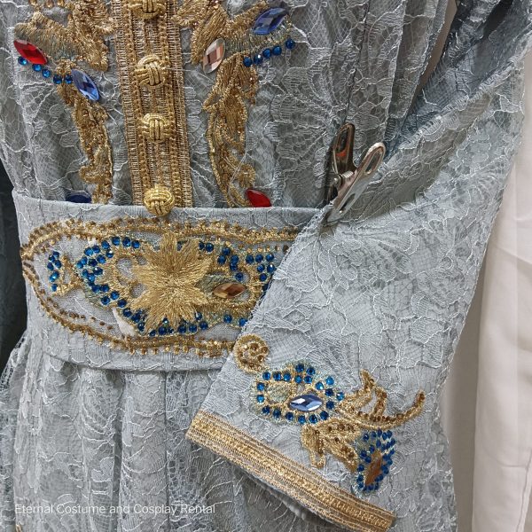 MIDDLE EAST Turkish/Egypt/Arabian Traditional Style Robe Female Blue & Gold Size UP TO XL for Rent - Image 6