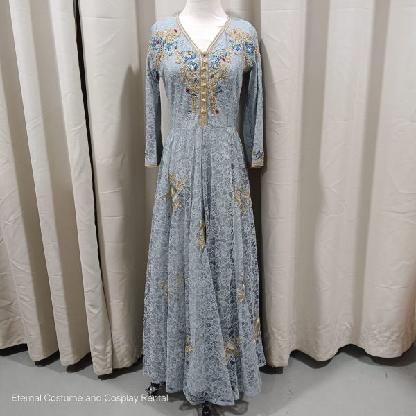 MIDDLE EAST Turkish/Egypt/Arabian Traditional Style Robe Female Blue & Gold Size UP TO XL for Rent - Image 2