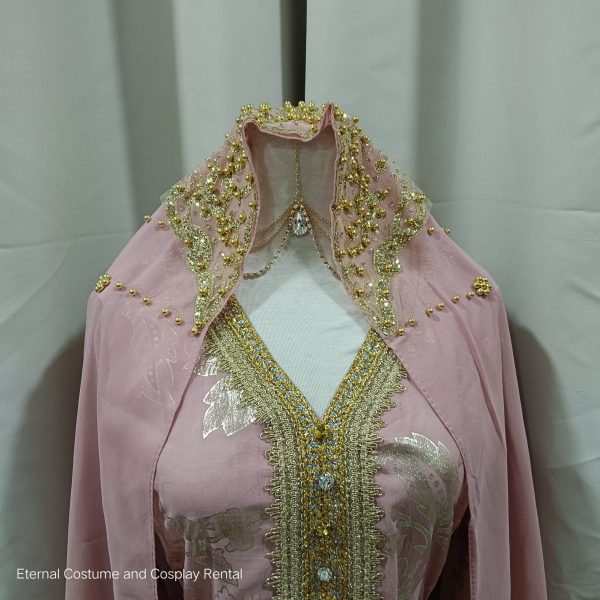 MIDDLE EAST Turkish/Egypt/Arabian Traditional Style Robe Female Pink & Gold Size UP TO L for Rent - Image 6