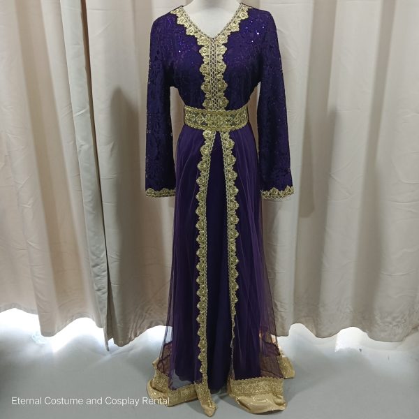 MIDDLE EAST Turkish/Egypt/Arabian Traditional Style Robe Female Purple Size UP TO XL for Rent
