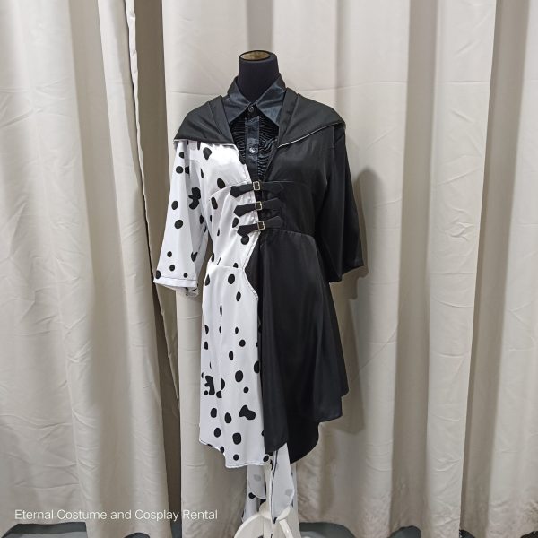 MOVIE Character Cruella 2019 Villian Black and White Colour Female Size XL for Rent - Image 2