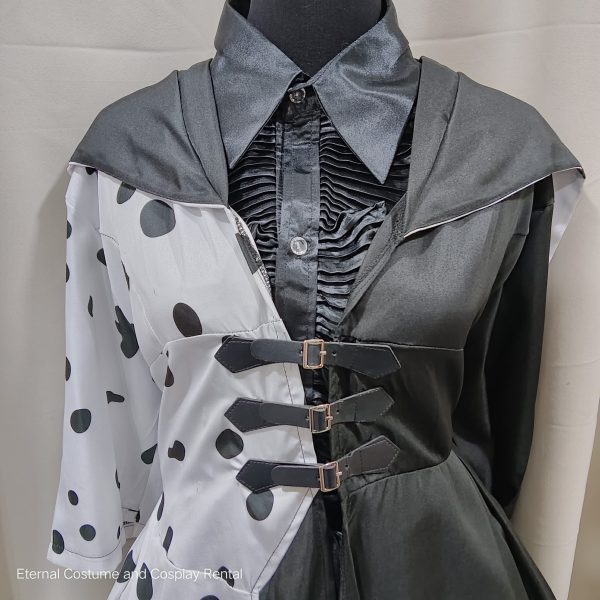 MOVIE Character Cruella 2019 Villian Black and White Colour Female Size XL for Rent - Image 3