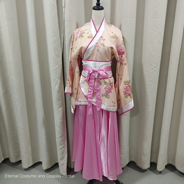 CHINESE Simple Costume Style Female Beige and Red Colour Free Size Height Adjustable Easy Wearing for Rent