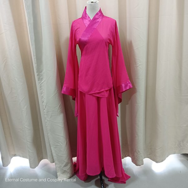 CHINESE Simple Costume Style Female Pink Colour Long Free Size for Rent - Image 5