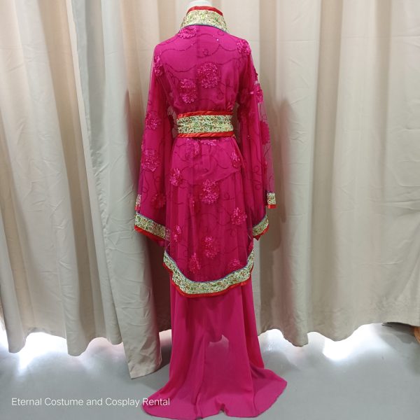 CHINESE Simple Costume Style Female Pink Colour Long Free Size for Rent - Image 3