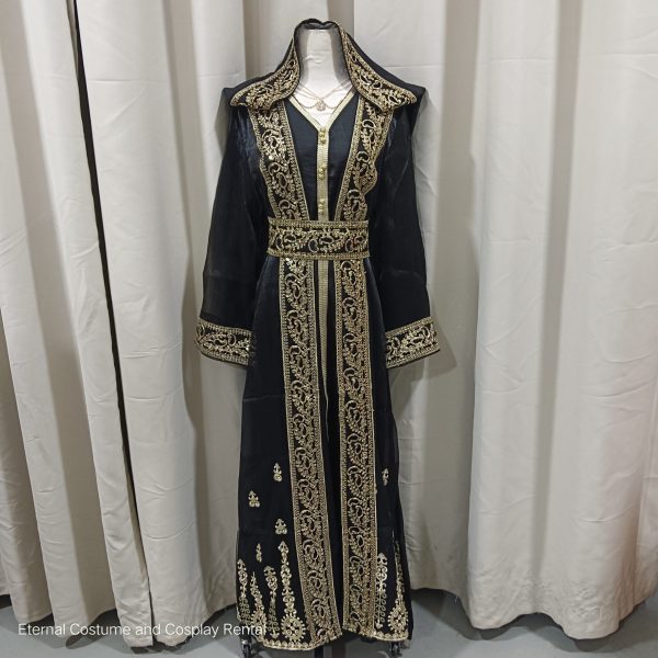 Black Turkish / Arabian Style Costume Free Size Up to XXL for Rent