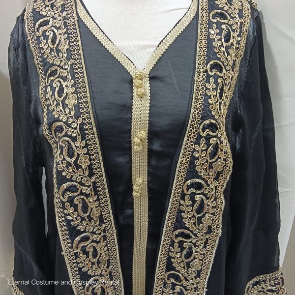 Black Turkish / Arabian Style Costume Free Size Up to XXL for Rent - Image 5