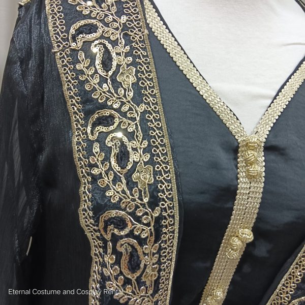 Black Turkish / Arabian Style Costume Free Size Up to XXL for Rent - Image 6