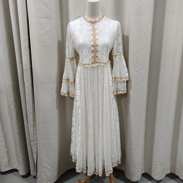 EAST ASIA UYGHUR Turkic Style Costume White Maroon Female Size Up to XL for Rent - Image 2