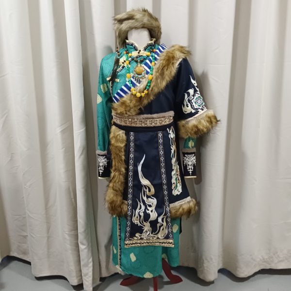 TIBET Style Costume UNISEX Male&Female Turquoise Green Size M - XL for Rent