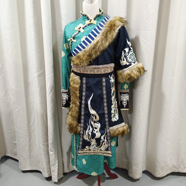 TIBET Style Costume UNISEX Male&Female Turquoise Green Size M - XL for Rent - Image 3