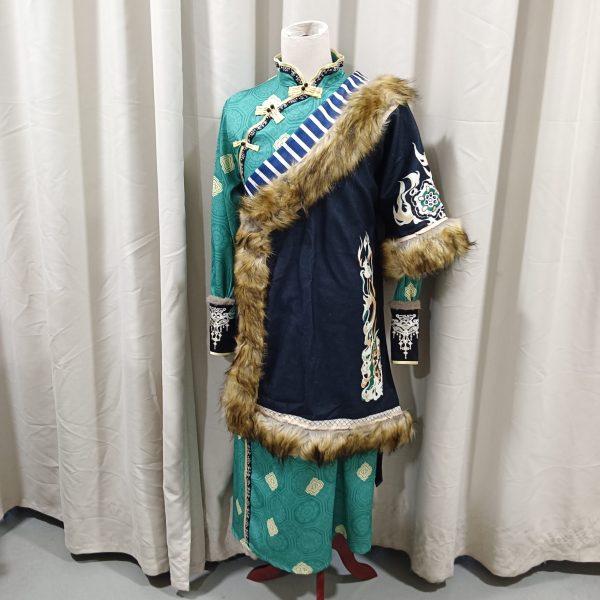 TIBET Style Costume UNISEX Male&Female Turquoise Green Size M - XL for Rent - Image 4