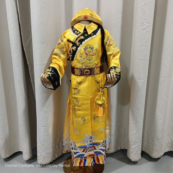 KIDS Chinese Qing Dynasty Emperor Costume Boy Height below 135CM for Rent