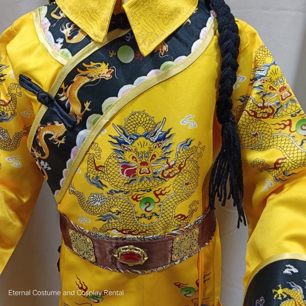 KIDS Chinese Qing Dynasty Emperor Costume Boy Height below 135CM for Rent - Image 4