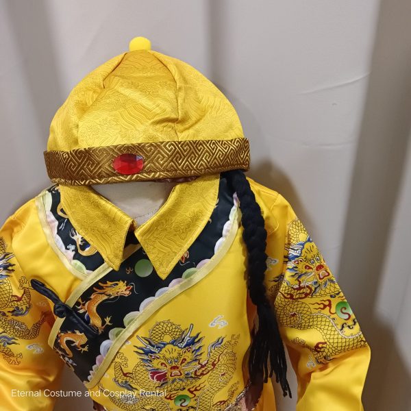 KIDS Chinese Qing Dynasty Emperor Costume Boy Height below 135CM for Rent - Image 3