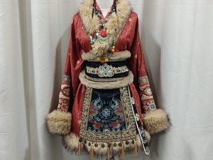 TIBET Style Costume Female Dull Red Princess Size S - L for Rent for Rent