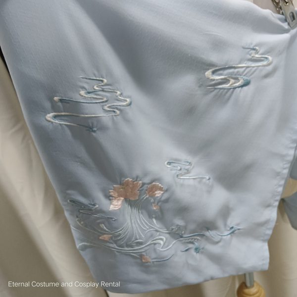 Chinese Traditional HanFu Light Blue S-L size (蓝色汉服女) for Rent - Image 6
