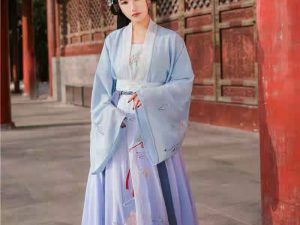 Chinese Traditional HanFu Light Blue S-L size (蓝色汉服女) for Rent