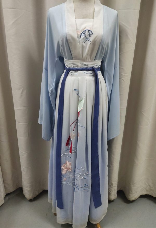 Chinese Traditional HanFu Light Blue S-L size (蓝色汉服女) for Rent - Image 5