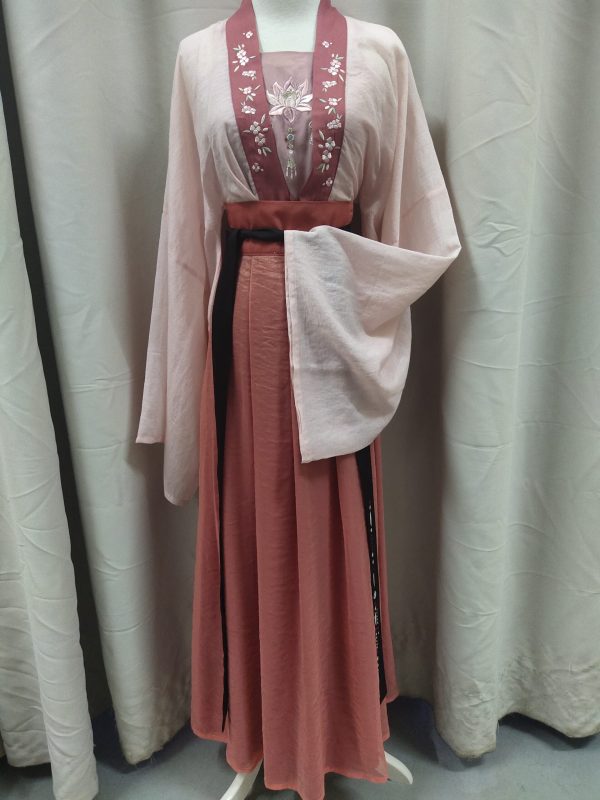 Chinese Traditional Female HanFu Pinkish Red S-L size Singlet Type (红粉汉服) for Rent - Image 4