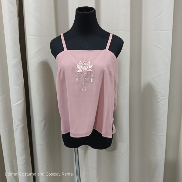 Chinese Traditional Female HanFu Pinkish Red S-L size Singlet Type (红粉汉服) for Rent - Image 2